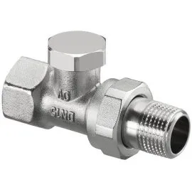 Вентиль на обратную подводку OVENTROP Combi 2 Ду20, 3/4 , PN10, из латуни, проходной, никелир. 