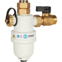 Фильтр -шламоотделитель с магнитом для настенных котлов STOUT G 3/4M-G 3/4RN-G 3/4M,