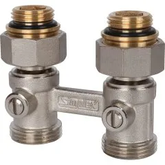 Узел нижнего подключения для радиаторов Meibes Standart line Тип D1/50 прямой, 1/2 НPx3/4 HP