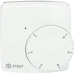 Проводной электронный термостат STOUT WFHT-BASIC со светодиодом