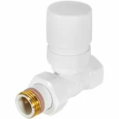 Клапан термостатический STOUT Design белый, прямой 1/2