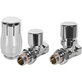 Комплект клапанов термостатических STOUT Design хром, прямой 1/2