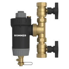 Магнитный сепаратор шлама ROMMER RFW-0081-002932 с щетками поворотный, ВР 1 1/4  корпус- композит