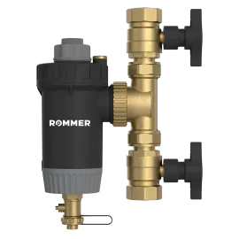 Магнитный сепаратор шлама ROMMER RFW-0081-002932 с щетками поворотный, ВР 1 1/4  корпус- композит