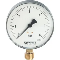 Манометр радиальный WATTS 100мм 1/2 давление 6 бар