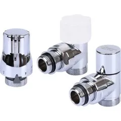 Термостатический комплект LUXOR KT 259/A 1/2 EK угловой (RS259/A+DS79/A+TA1200, хром)