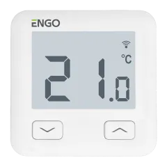 Терморегулятор ENGO Controls E10-W WI-FI, с подключением датчика пола, встраиваемый, белый