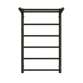 Полотенцесушитель STOUT электрический JAZZ round 80*50 Черный матовый с полкой