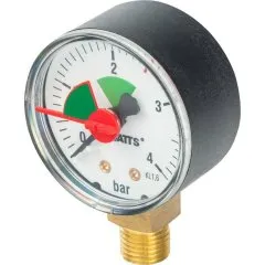 Манометр радиальный WATTS 50мм 1/4 давление 4 бар