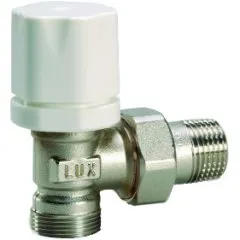 Радиаторный вентиль угловой LUXOR RS 2512/A 1/2 под термо/электро головку, присоединение EU
