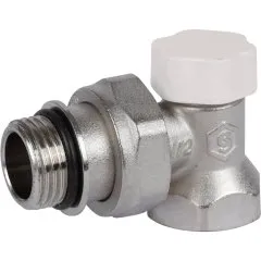 Клапан запорно-балансировочный угловой STOUT SVL 1/2 (с дополнительным уплотнением)