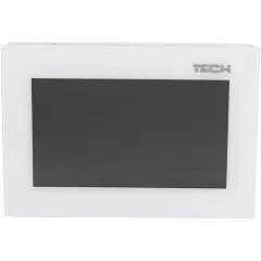 Комнатный двухпозиционный  регулятор цветной (стекло 2мм, скрытый монтаж) белый TECH ST-283 C