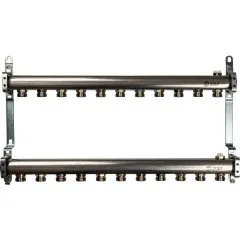 Коллектор из нержавеющей стали для радиаторной разводки STOUT 11 выходов