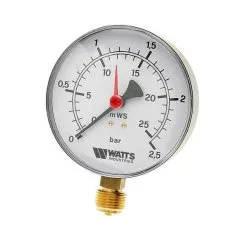 Манометр радиальный WATTS 100мм 1/2 давление 25 бар