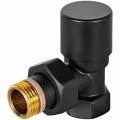 Клапан запорно-балансировочный STOUT Design черный, угловой 1/2