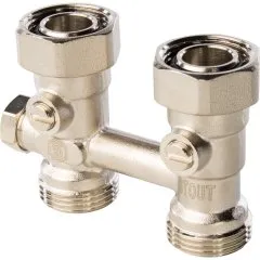 Узел нижнего подключения радиатора STOUT для однотрубной системы, прямой 3/4, SVH-0001-000020