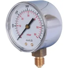 Манометр газовый WATTS 63 мм 1/4  давление 60 мбар