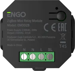 Беспроводное мини реле ENGO Controls EMOD-ZB со встроенным репитером, 230В, ZigBee