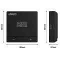 Проводной Терморегулятор ENGO Controls, накладной, на батарейках, черный
