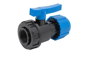 554223201 Политэк Кран ПНД шаровой компрессионный ВР разъемный 32 х 1 ТПК-АКВА