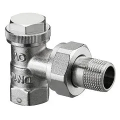 Вентиль на обратную подводку OVENTROP Combi 3 Ду15, 1/2 , PN10, угловой, бронза/латунь, никелир. 