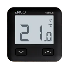 Терморегулятор ENGO Controls Wi-Fi с MODBUS, 230В, встраиваемый, черный