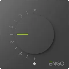 Терморегулятор ENGO Controls непрограммируемый, 230 В, черный накладной
