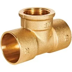 Тройник JINTIAN ВП-ВР-ВП 28x3/4x28 из латуни под пайку JT-141302834