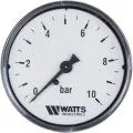 Манометр аксиальный WATTS нр 63 мм 1/4 давление 10 бар