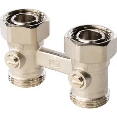 Узел нижнего подключения радиатора STOUT для двухтрубной системы, прямой 3/4, SVH-0002-000020