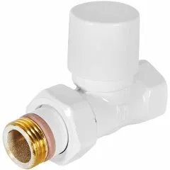 Клапан запорно-балансировочный STOUT Design белый, прямой 1/2