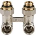 Пара шаровых кранов РЕХАУ RAUTITAN с соед. нип. G 1/2xG 3/4, угловой (никелирован.), 12407371001