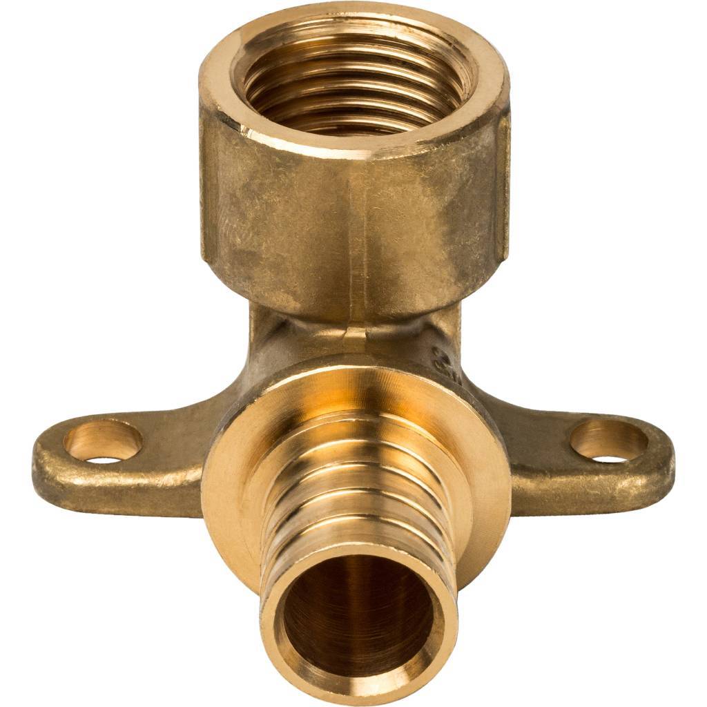 Угольник STOUT настенный с креплением 20xRp 1/2 для труб из сшитого полиэтилена аксиальный, SFA-0009-002012