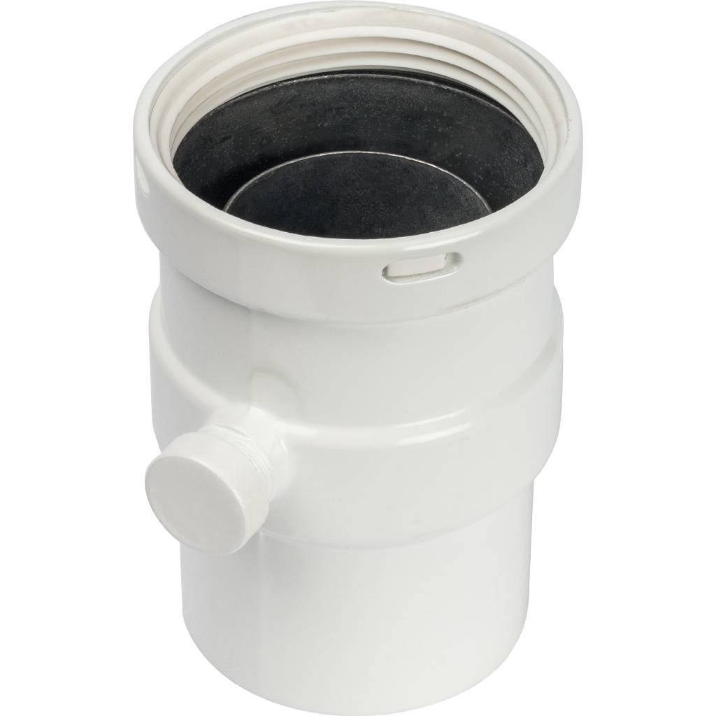 Элемент дымохода вертикальный STOUT D80 п/м с патрубком для отвода конденсата, SCA-0080-020137