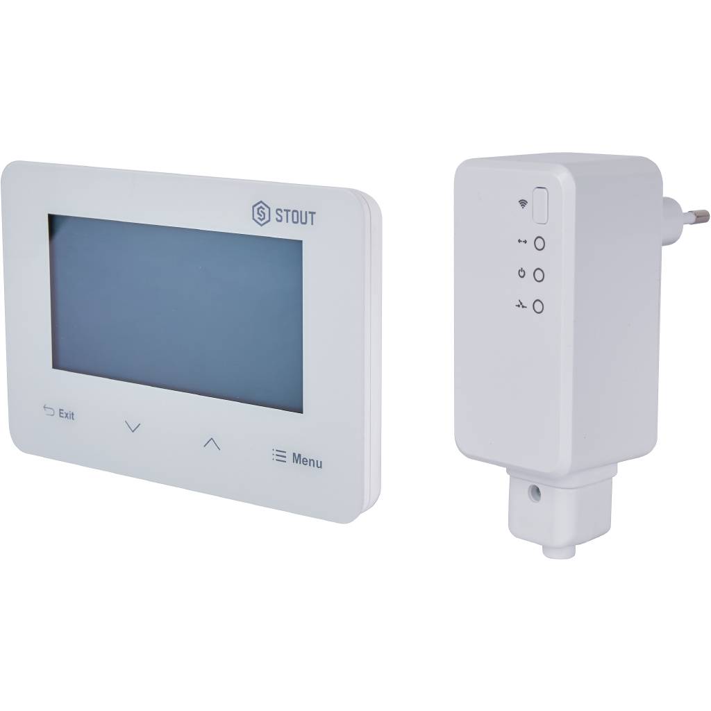 Беспроводной комнатный двухпозиционный регулятор STOUT ST-293v2, белый