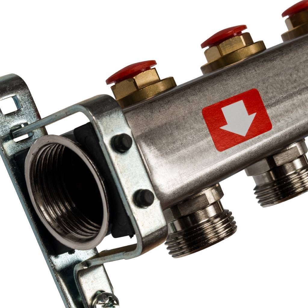 Коллектор из нержавеющей стали без расходомеров STOUT 9 выходов, SMS 0922 000009