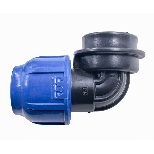 Отвод компрессионный, полипропилен внутренняя резьба 20х 1/2, для полиэтиленовых труб, РТП