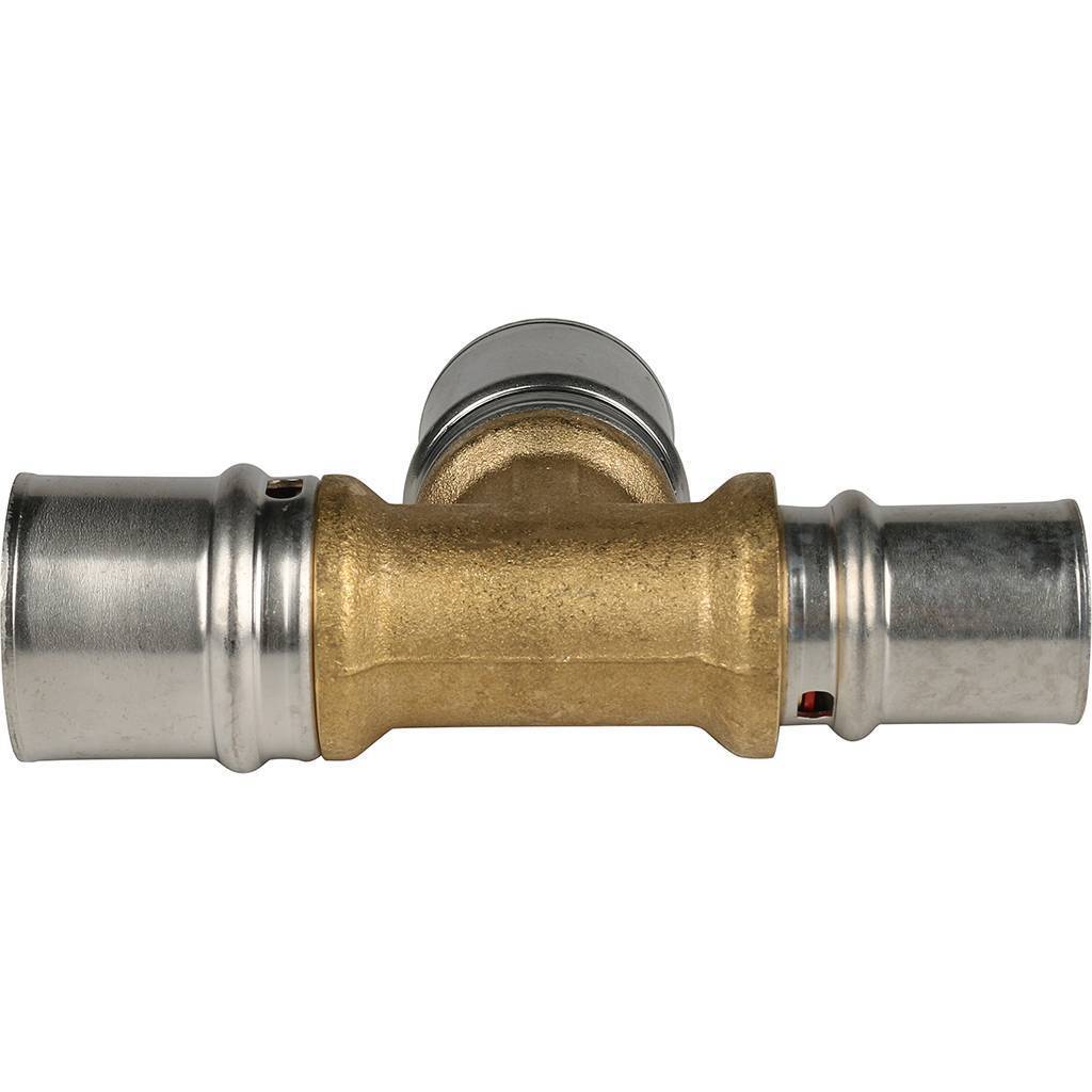 Тройник переходной STOUT 26х26х20 для металлопластиковых труб прессовой, SFP-0005-262620