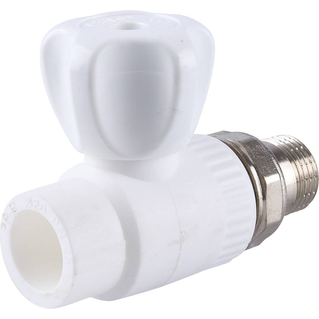 Кран шаровой разборный Kalde прямой с накидной гайкой 20х1/2, 3242-vlr-200b00