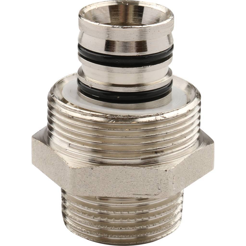 Муфта TIEMME с наружной резьбой (26х3.0х3/4) для металлопластиковых труб винтовой, 1600010