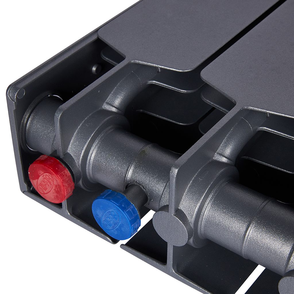 Радиатор биметаллический RIFAR SUPReMO VENTIL 350 SVR 10 секций нижнее правое подключение (Цвет ТИТАН), 4RS35.VR-10-TI