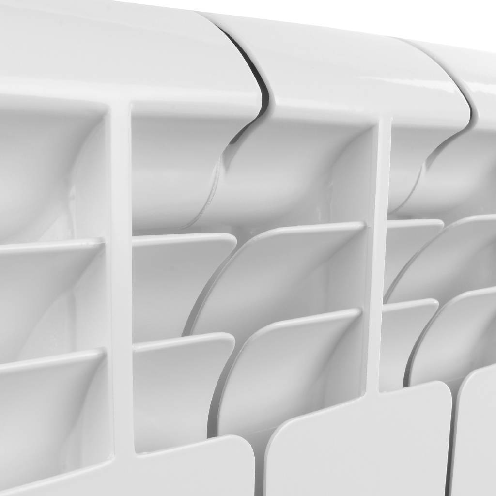 Радиатор алюминиевый Global ISEO 500 4 секции боковое подключение (белый RAL 9010), IS05001004