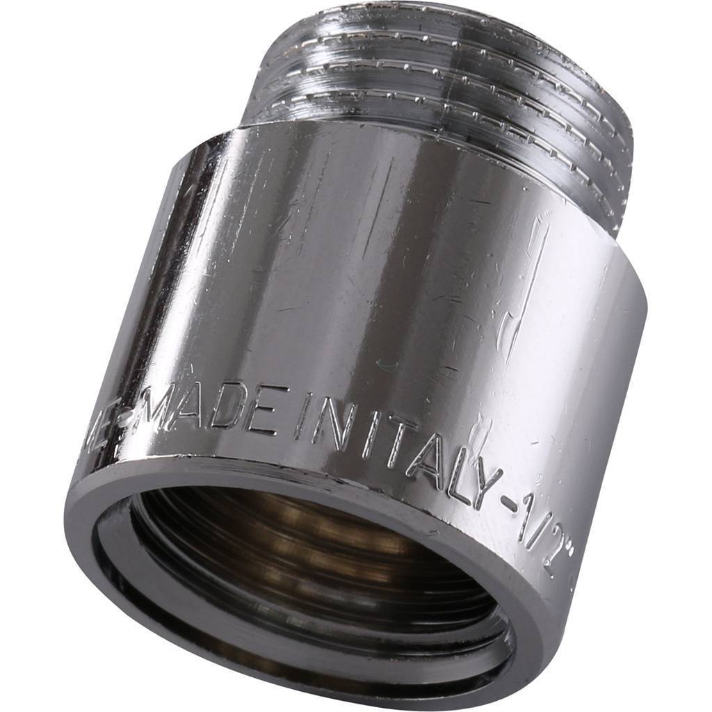 Удлинитель TIEMME НВ 20мм-1/2 хром для стальных труб резьбовой, 1500060