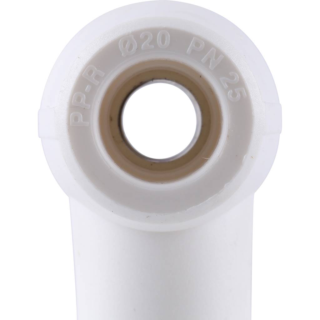 Кран шаровой Kalde d=20 для полипропиленовых труб под штукатурку (цвет белый), 3242-vlb-200002