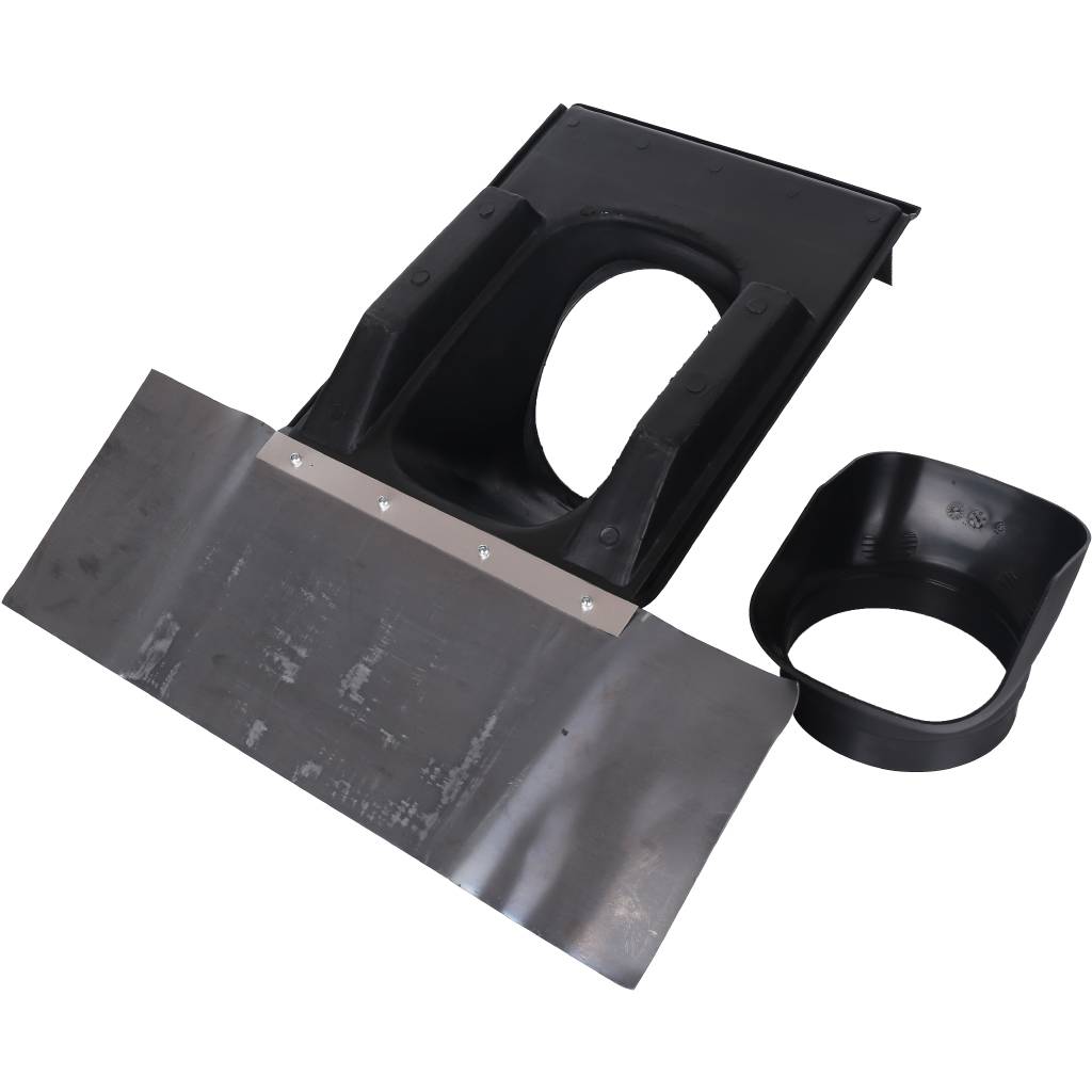 Элемент из пластмассы Vaillant для пересечения дымоходом/воздуховодом косой крыши, цвет-черный