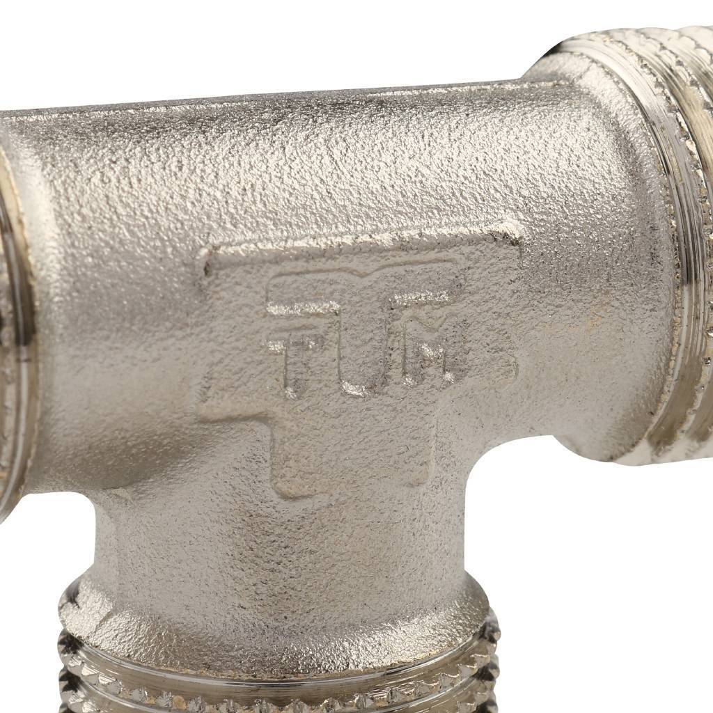 Тройник TIEMME НН никелированный 1/2 для стальных труб резьбовой, 1500233