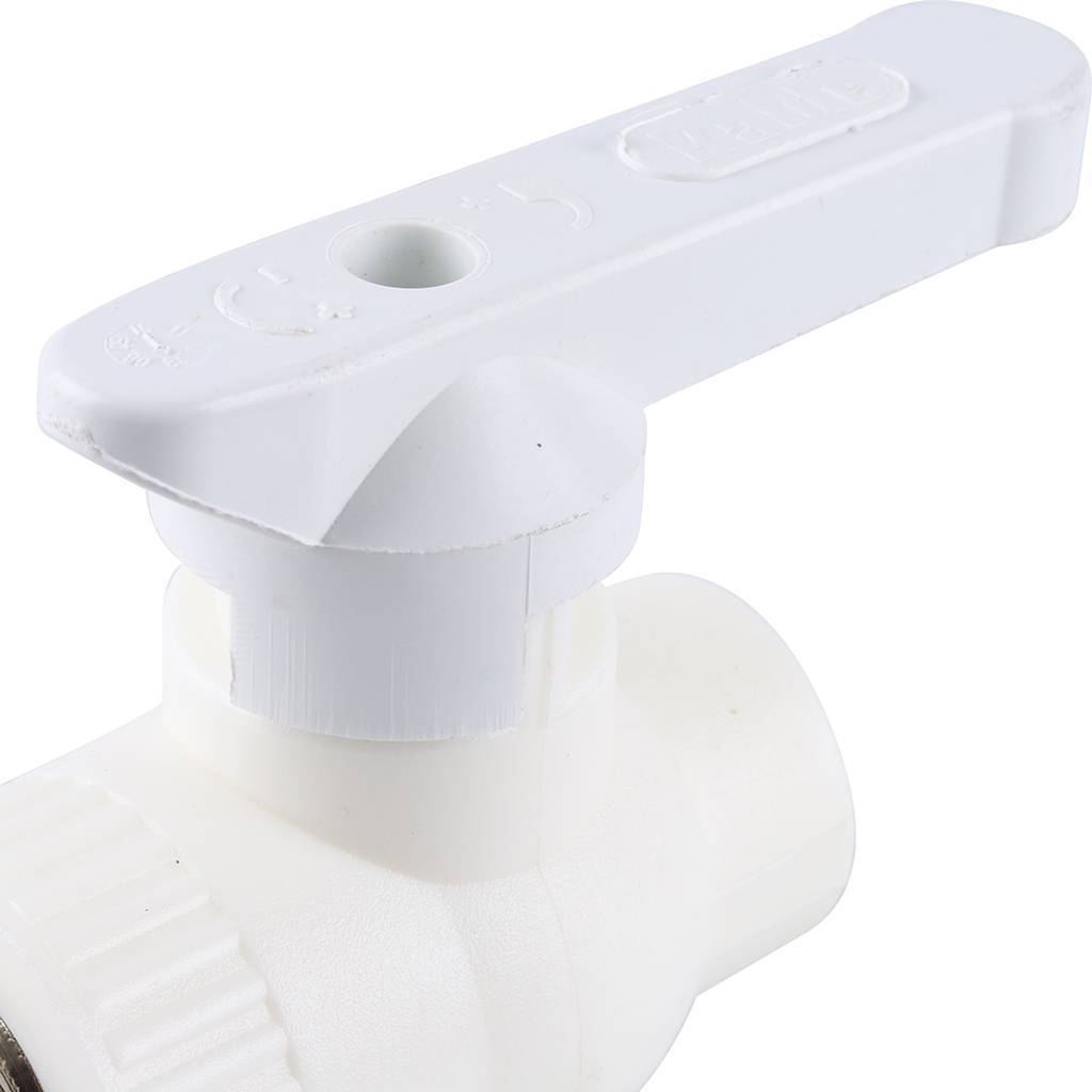 Кран шаровой Kalde комбинированный (наруж. резьба, 20х1/2 ) для полипропиленовых труб под сварку (цвет белый)