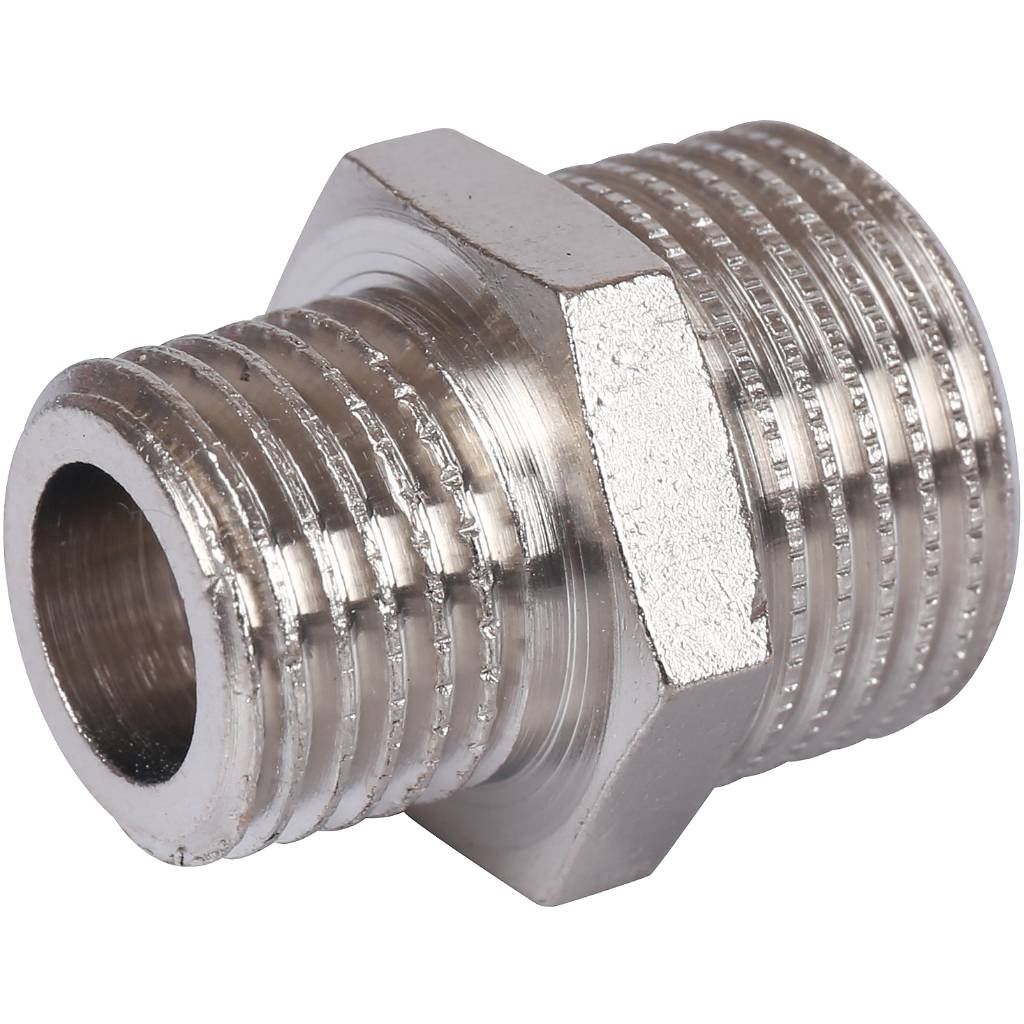 Ниппель НН STOUT переходной никелированный 3/8X1/4, SFT-0004-003814
