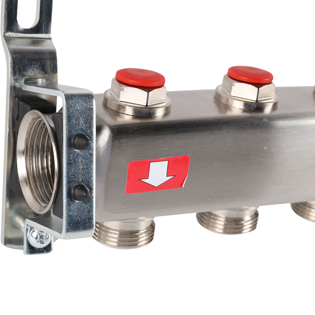 Коллектор из нержавеющей стали без расходомеров ROMMER 8 выходов, RMS-3200-000008