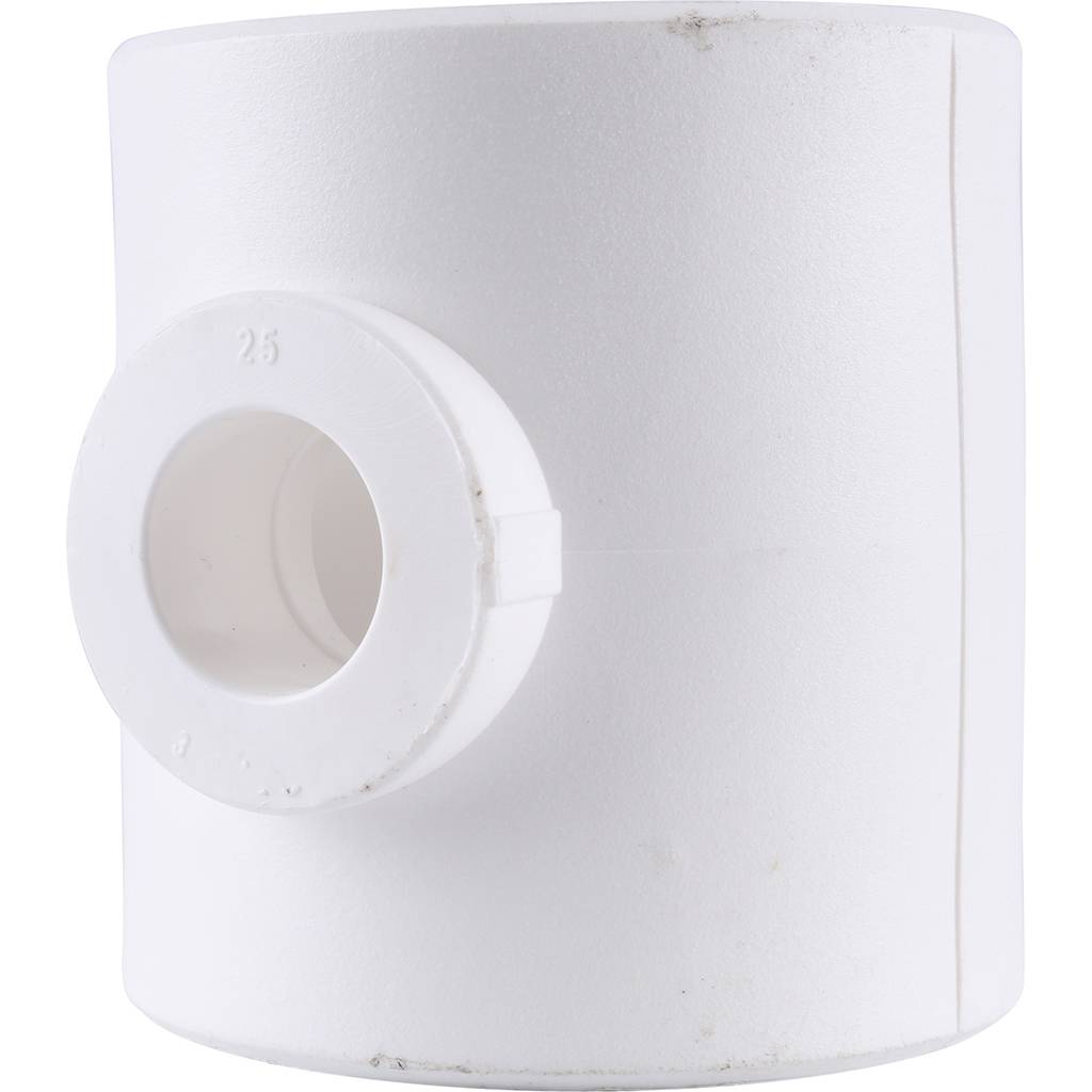 Тройник переходной Kalde 63x25x63 для полипропиленовых труб под сварку (цвет белый), 3212-tio-632563